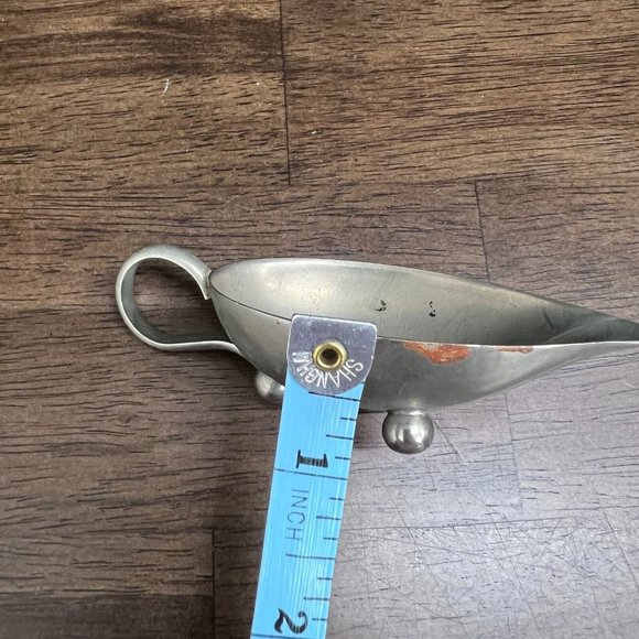 Vintage Servettes Alpacca Italy Silver Au Jus Sauce Individual Gravy Boat - Picture 7 of 7